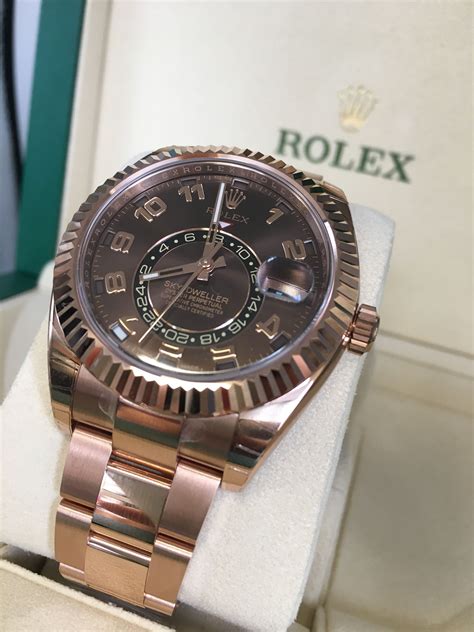 rolex chocolate face sky dweller|sky dweller Rolex for sale.